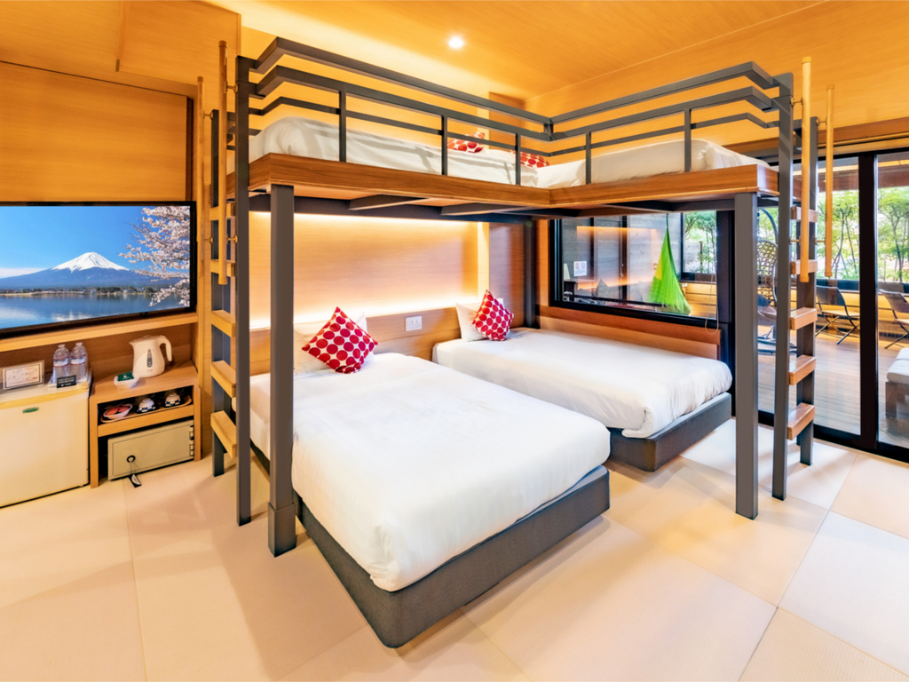 【KaZeDoG】2段ベッドを備えた客室は、最大7名様までご宿泊OK！