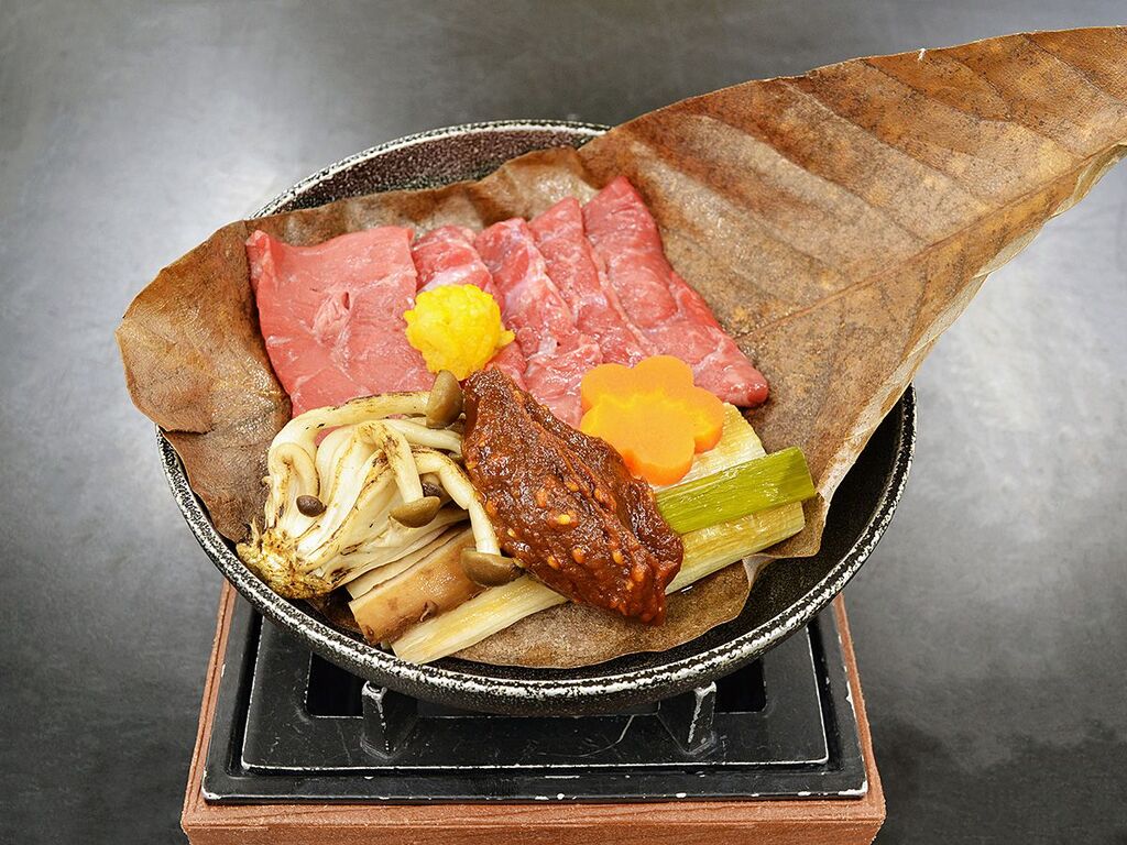 海鮮会席【梅松】牛肉の柚子味噌焼