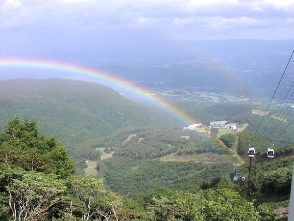 安達太良山ゴンドラからの虹