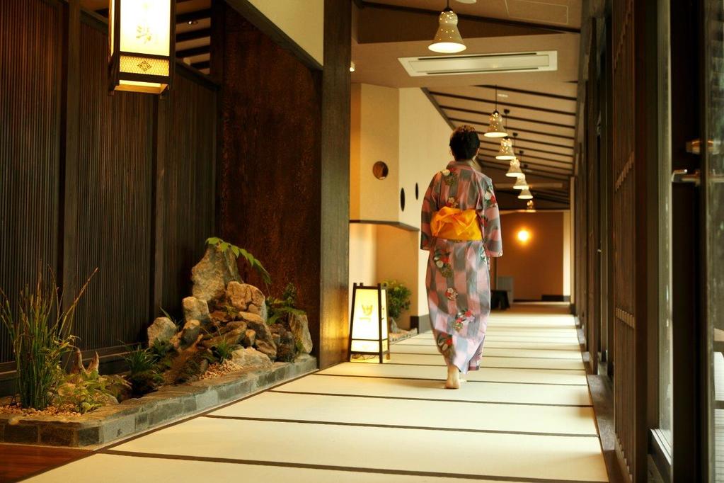 【施設】回廊イメージ. Tatami corridor in hotel