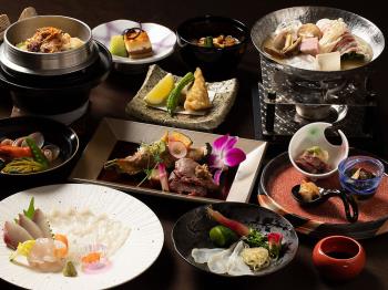 1番人気和会席！迷ったらコレ！ふく刺し付の和会席♪露天風呂は源泉かけ流し天然温泉♪