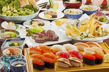 【早割３０】土日祝限定☆お寿司・天婦羅などが食べ放題！日本料理オーダーバイキング付プラン