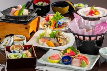 【犬吠埼温泉元湯】人気NO1！地元食材を楽しむ銚子三昧　夕食時ソフトドリンク６０分付