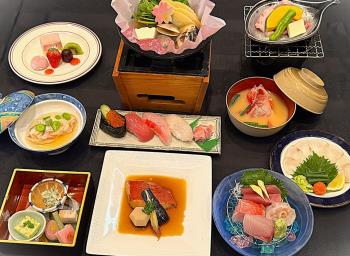 【４月限定】旬の食材を味わう　料理長こだわりの季節の会席～・銚子産金目鯛と飯岡産蛤の特別会席