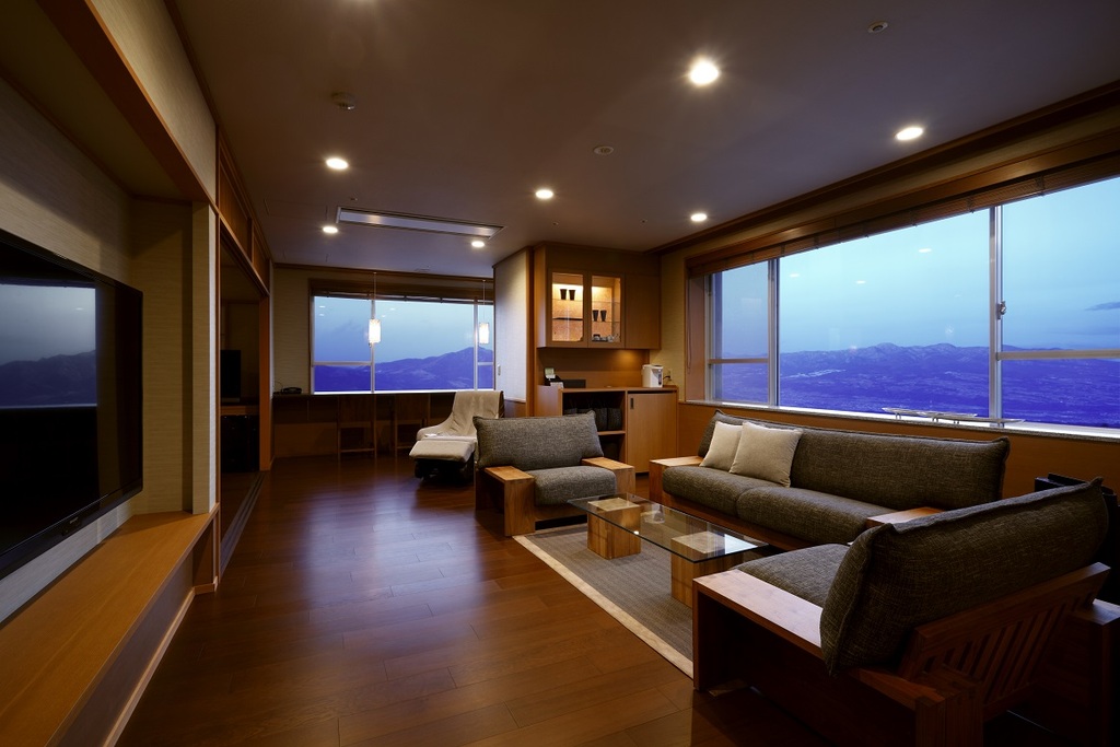 素晴らしい眺めのお部屋です リビングから赤城山を一望！
